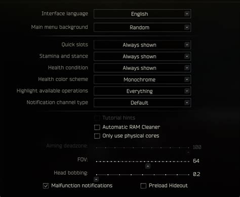 tarkov settings|Tarkov settings for most FPS : r/EscapefromTarkov